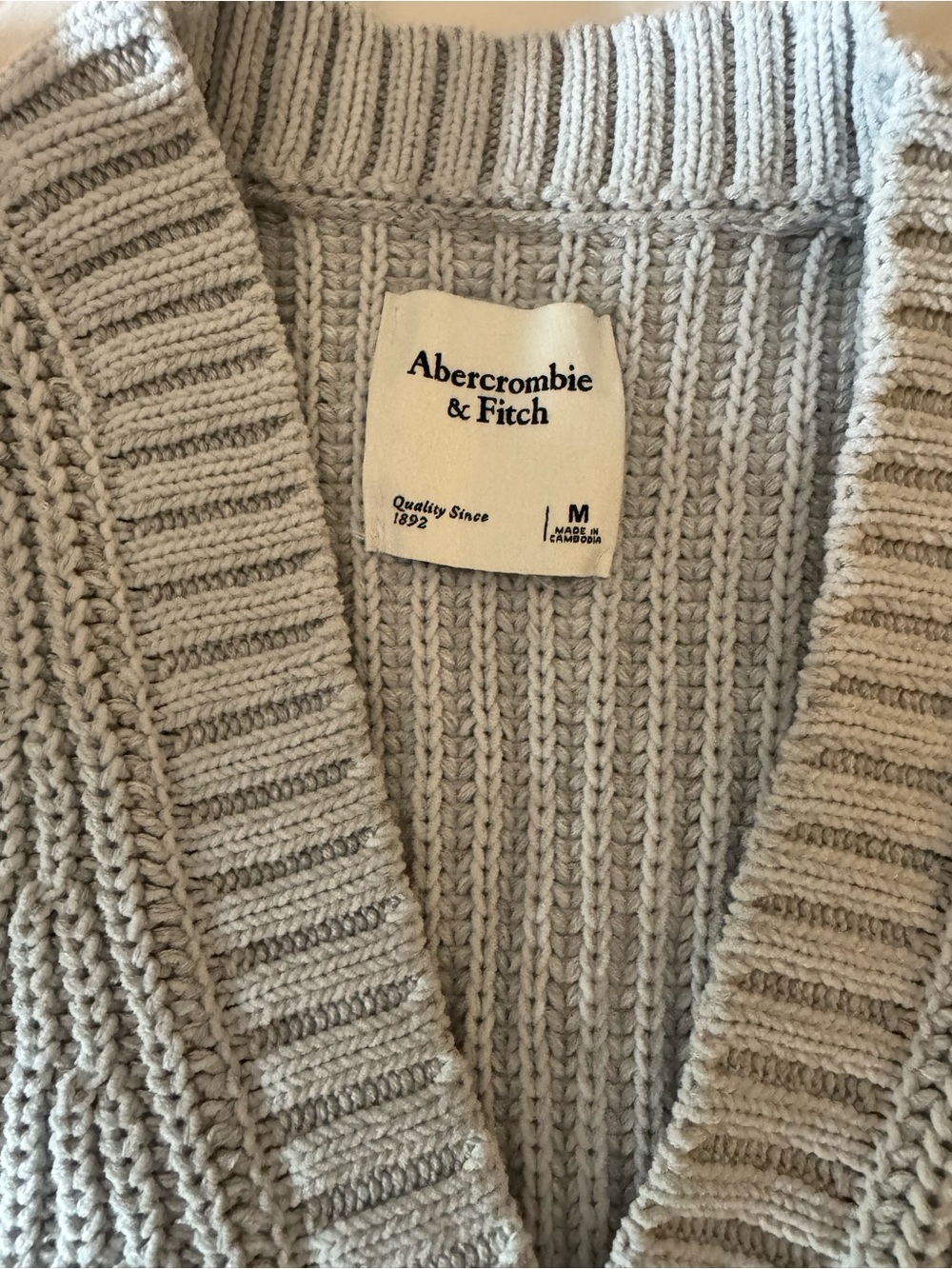 Abercrombie & Fitch Cameron Seed Stitch Light Greg Cardigan - Picture 3 of 3